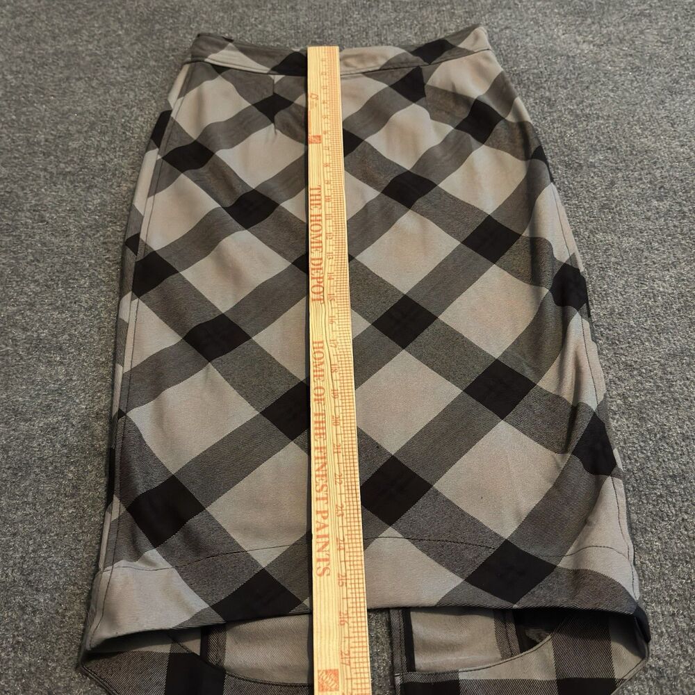Free People Skirt Academia Preppy Geometric Precision Plaid Pencil Gray Size 2 - Picture 8 of 8
